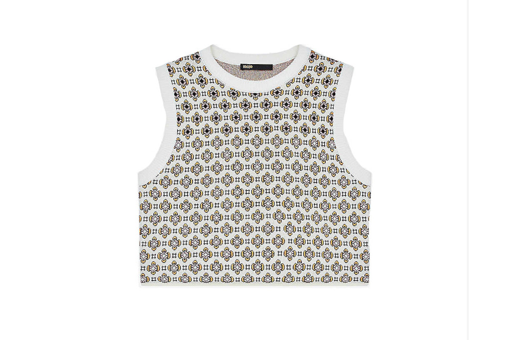 Diamond knitted vest