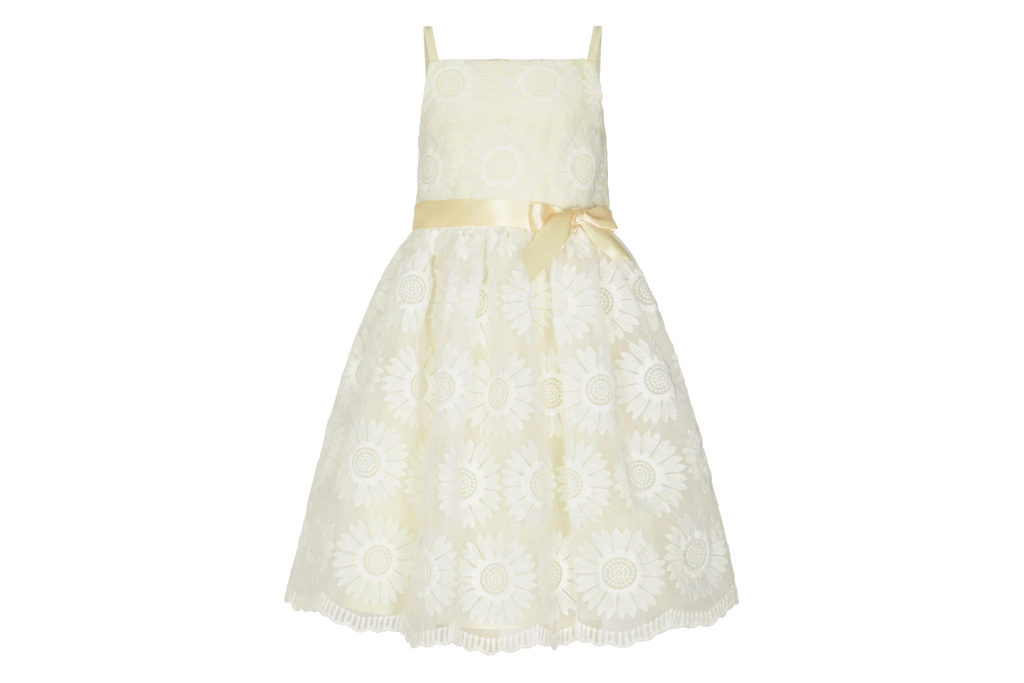 Yellow sunflower-themed dress