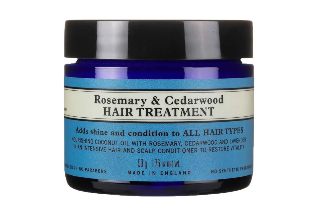 Blue tub of hair treatment