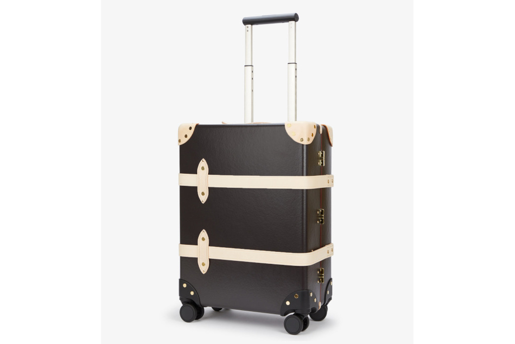 black and cream suitcase