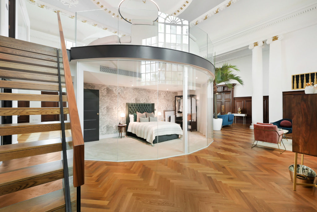 interior bedroom shot quirky modern