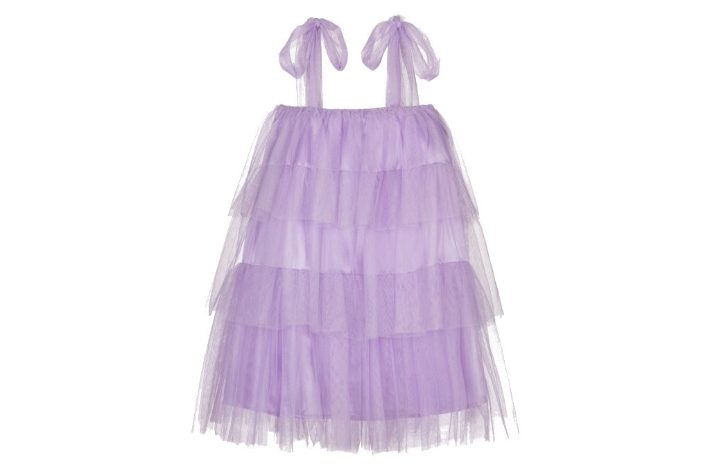 Purple ruffle dress