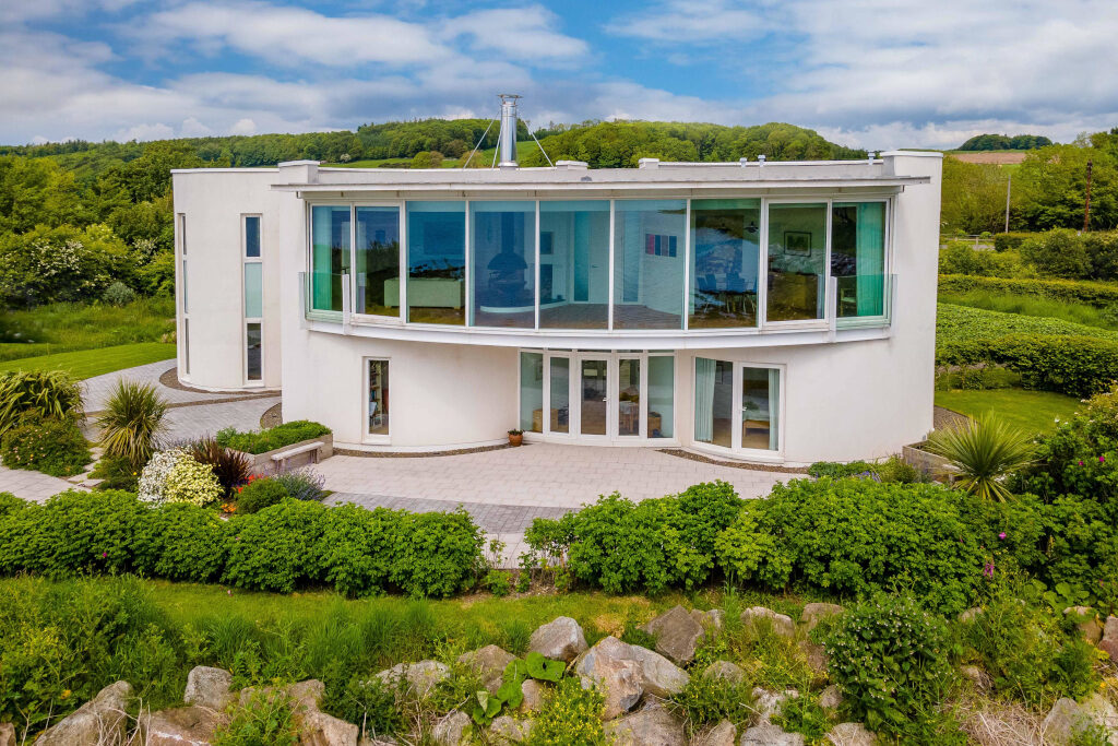 Modern design house set in fields