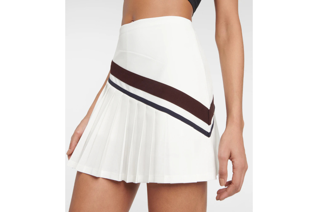 White skort with brow stripe