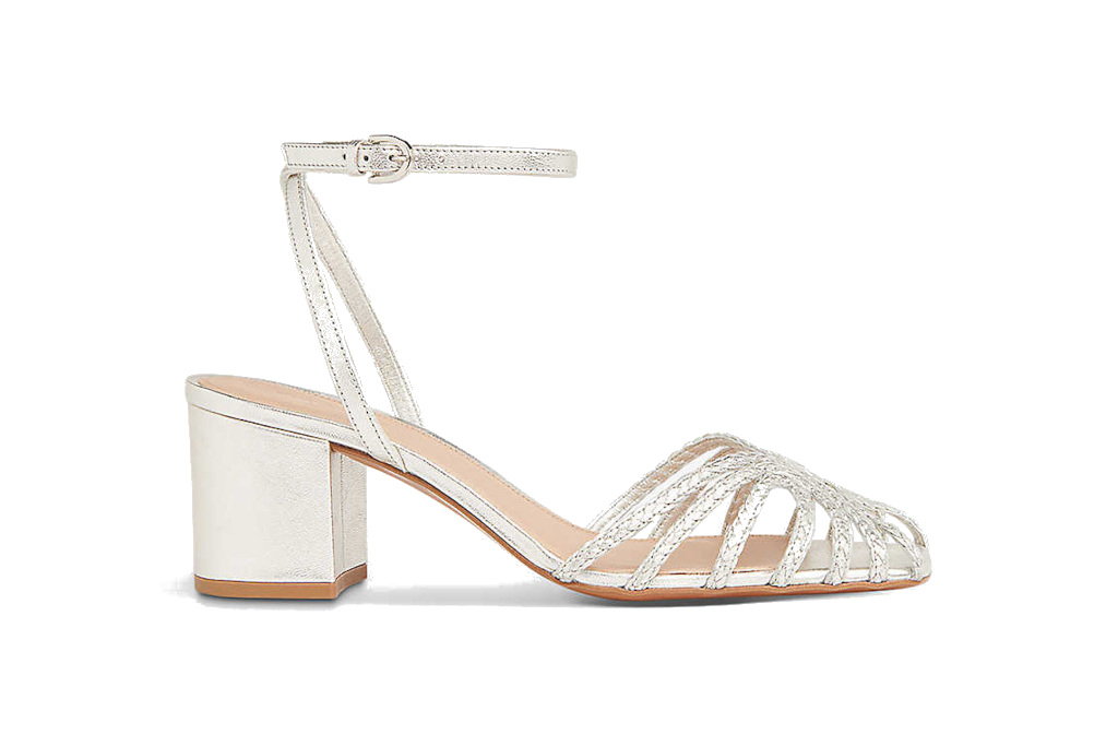 Silver heeled sandal