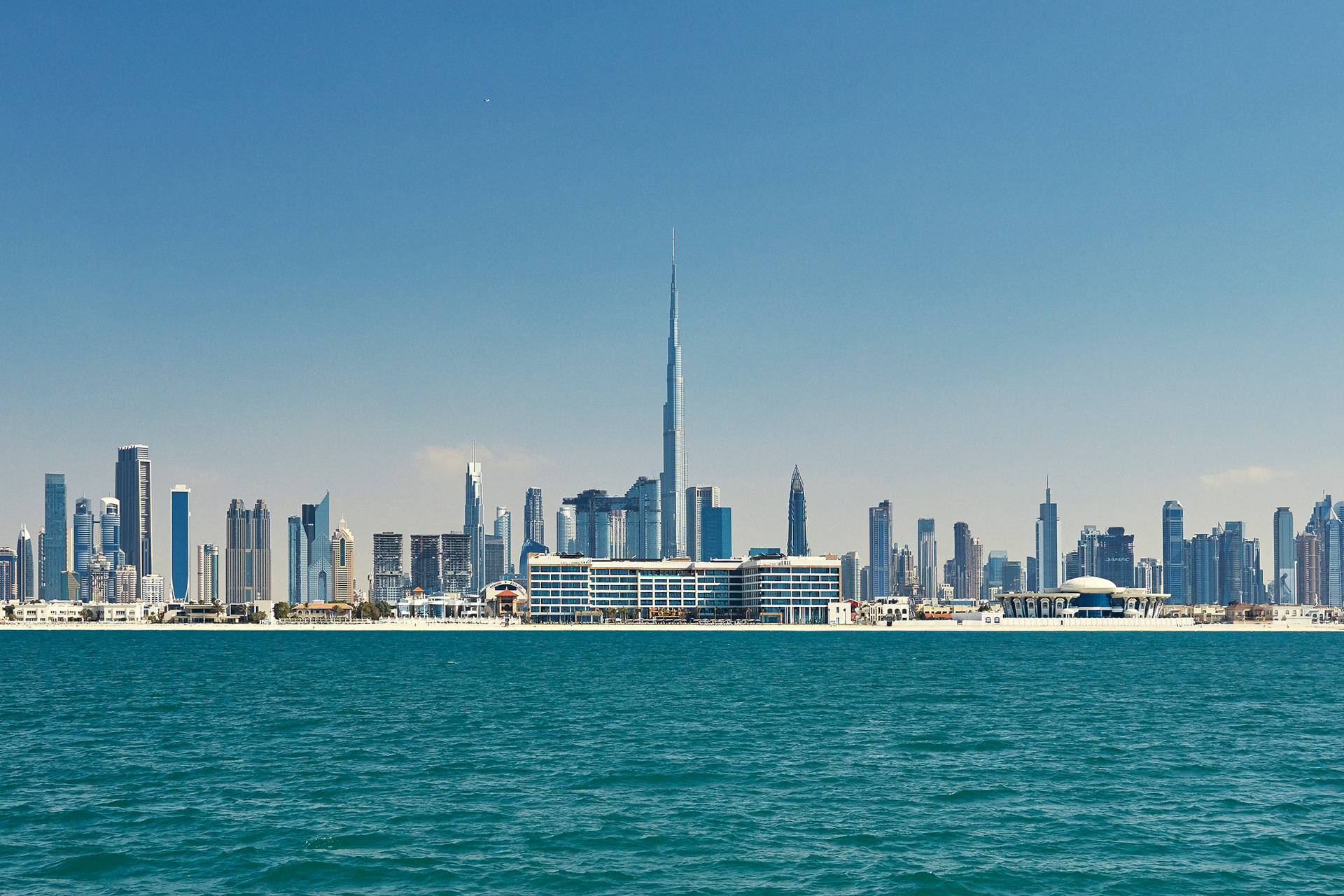 dubai cityscape from ocean