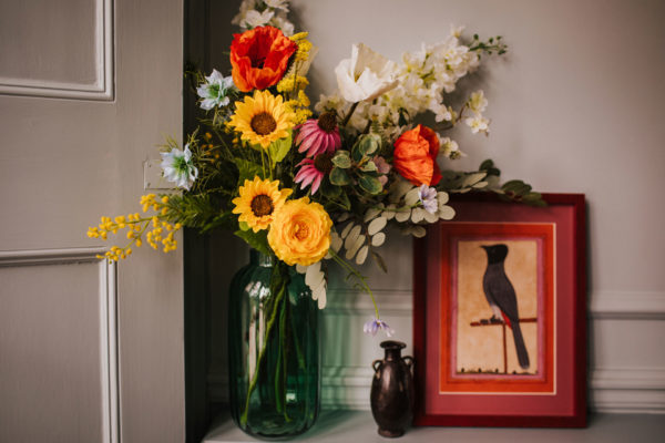 Hoax Artificial Bouquet in a classic English countryside living room