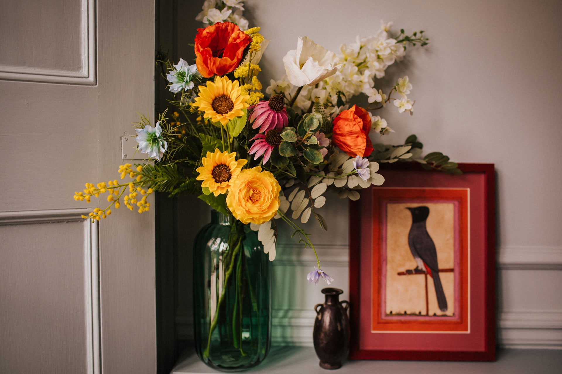Hoax Artificial Bouquet in a classic English countryside living room