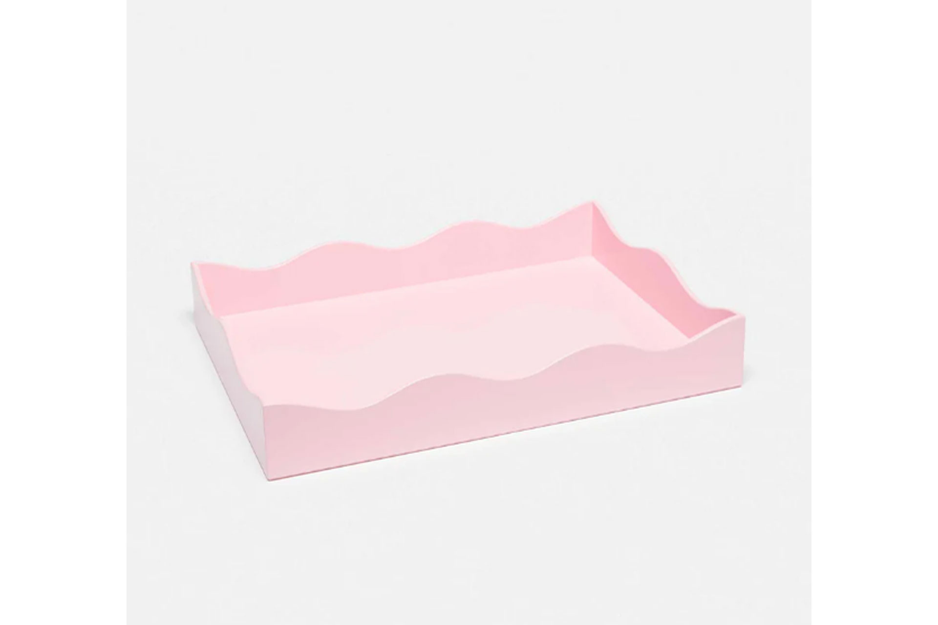 Pink Wavy Tray by The Lacquer Tray sold by Koi Bird