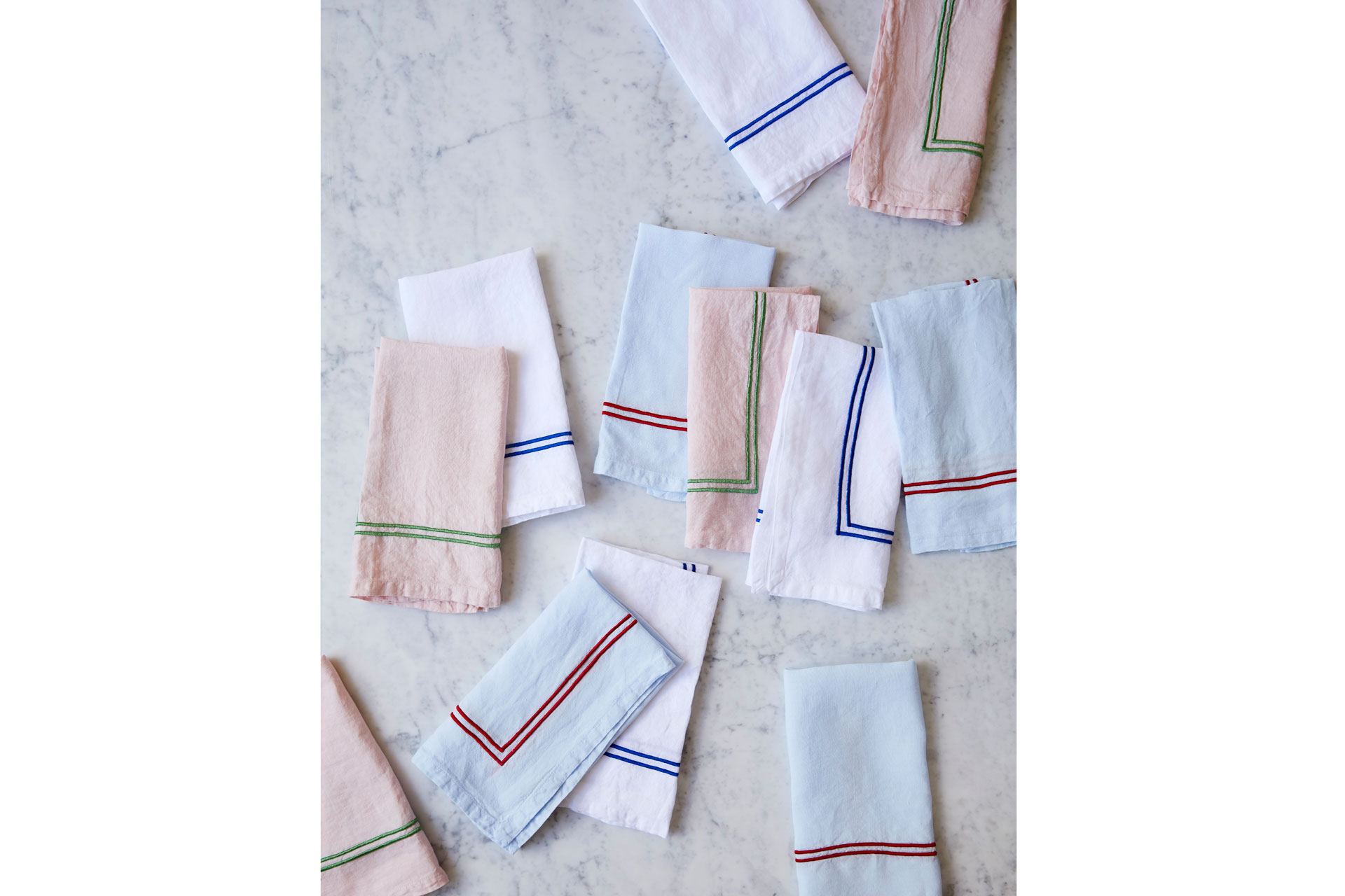 Double Piped Linen Napkins - Set of Four (£70) www.issygranger.com