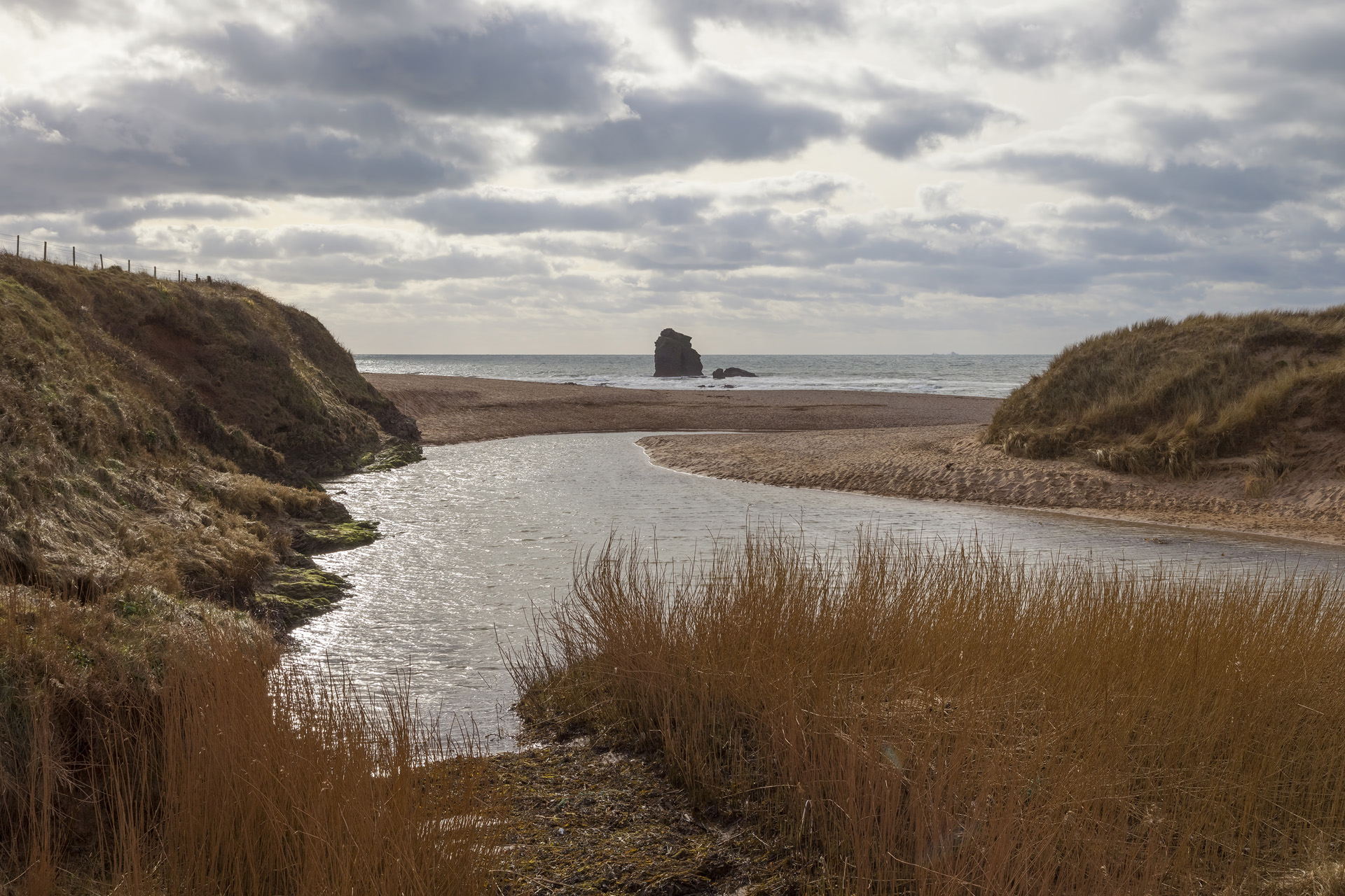 Looking towards Thurlestone Rock, Devon, England