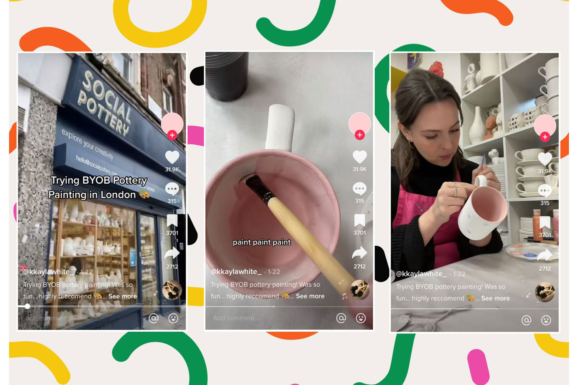 a TikTok of Social Pottery London