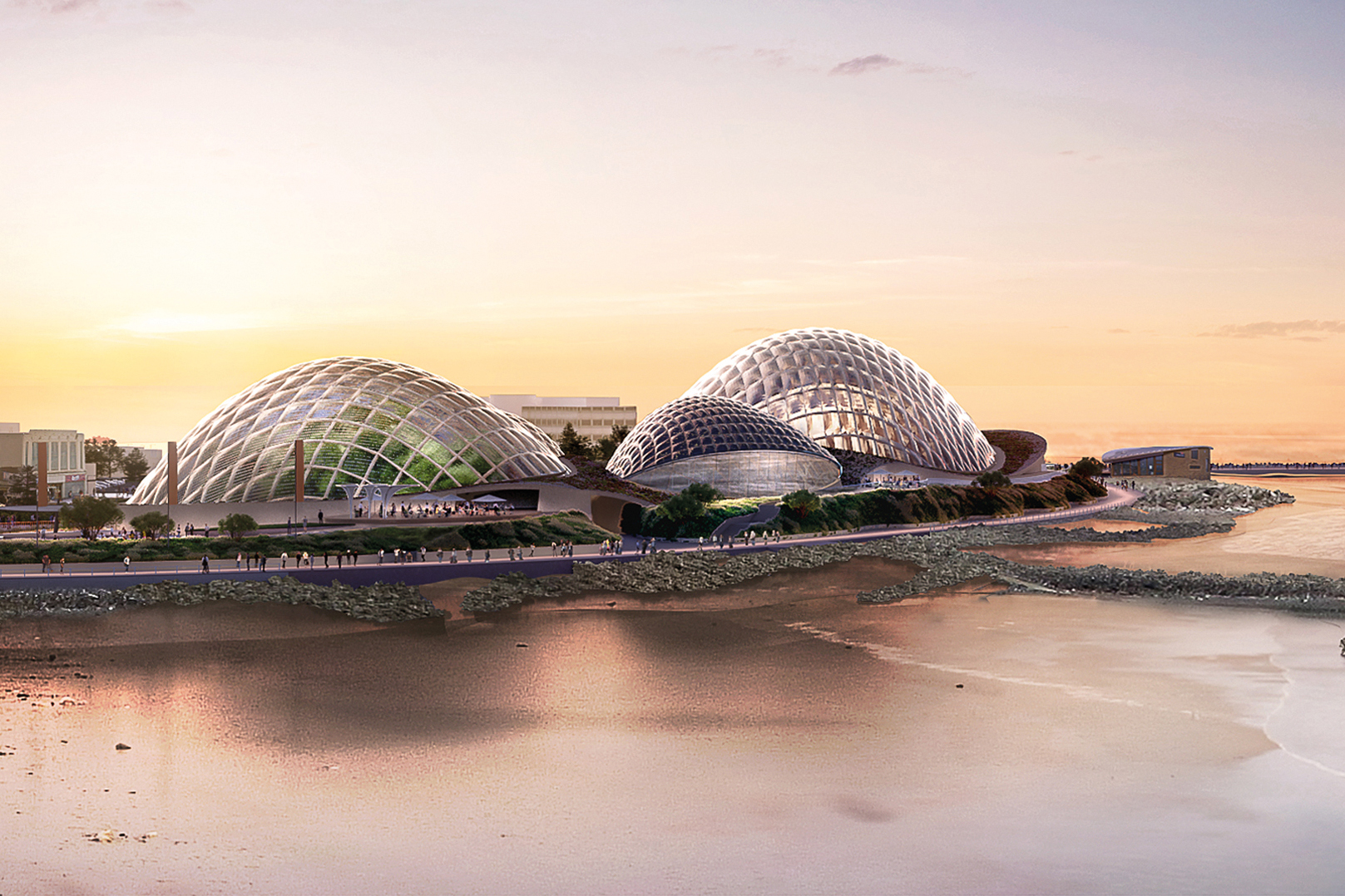 Beach view of The Eden Project