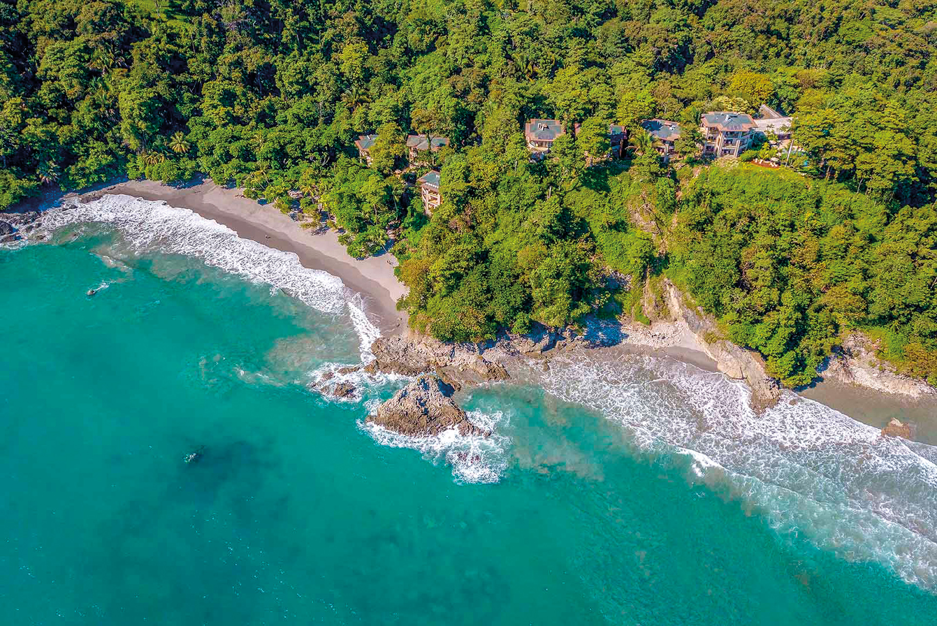 Aerial shot of Arenas del Mar, Costa Rica