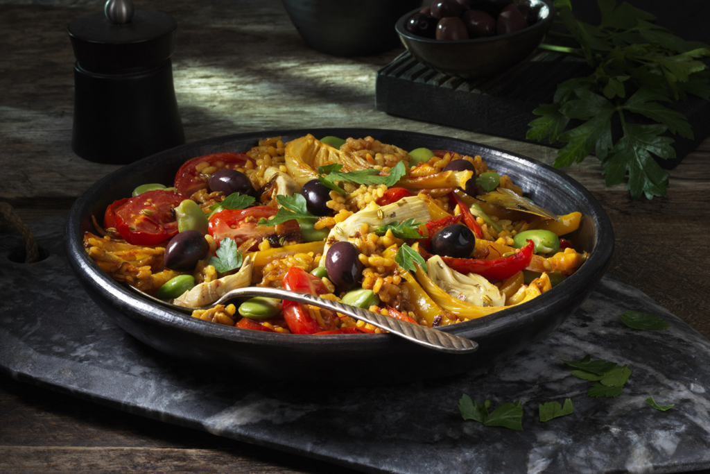 Rice paella, Dovebrook Kitchen