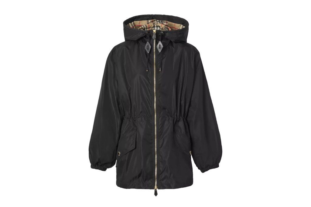 Black hooded jacket