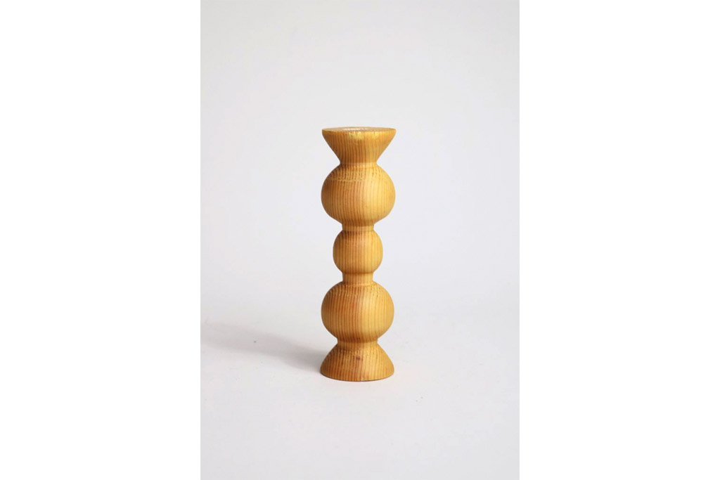 bobbin wooden candlestick 