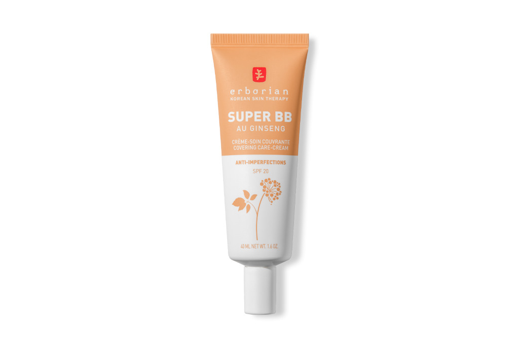 Peach and white bottle of bb cream