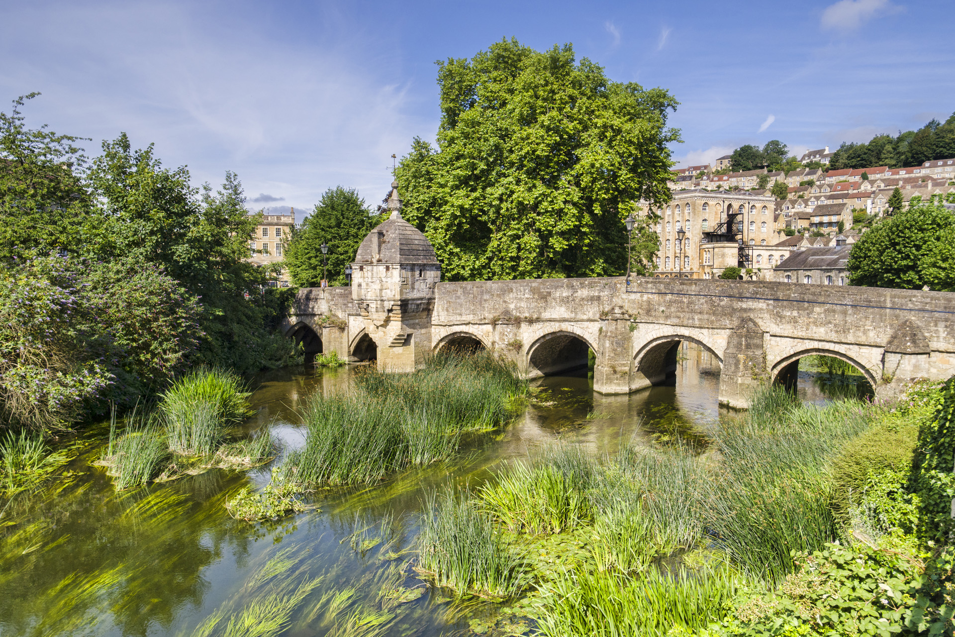 Bradford on Avon, Somerset; the Town Bridge over the River Avon