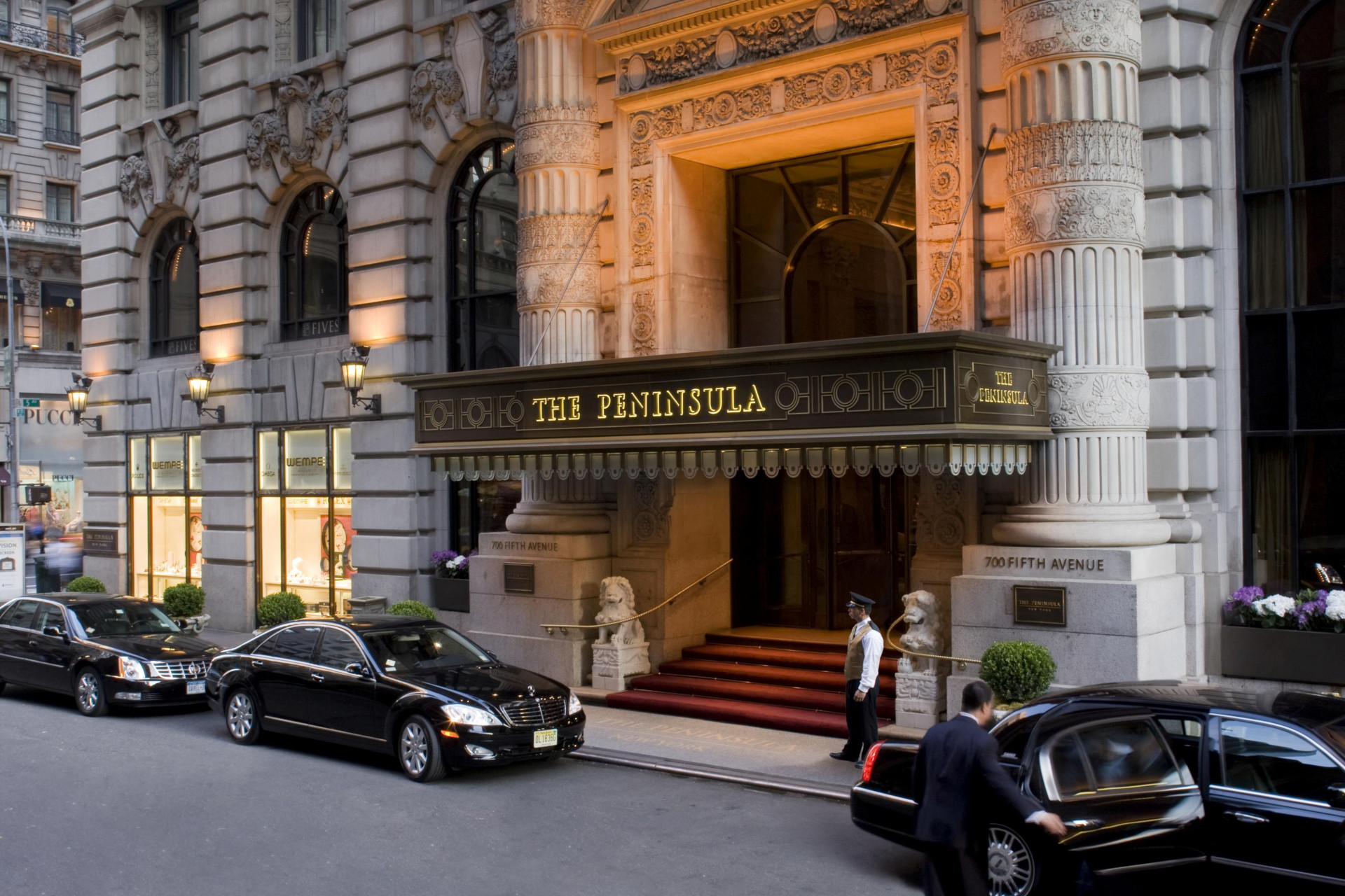 Front entrance of The Peninsula New York