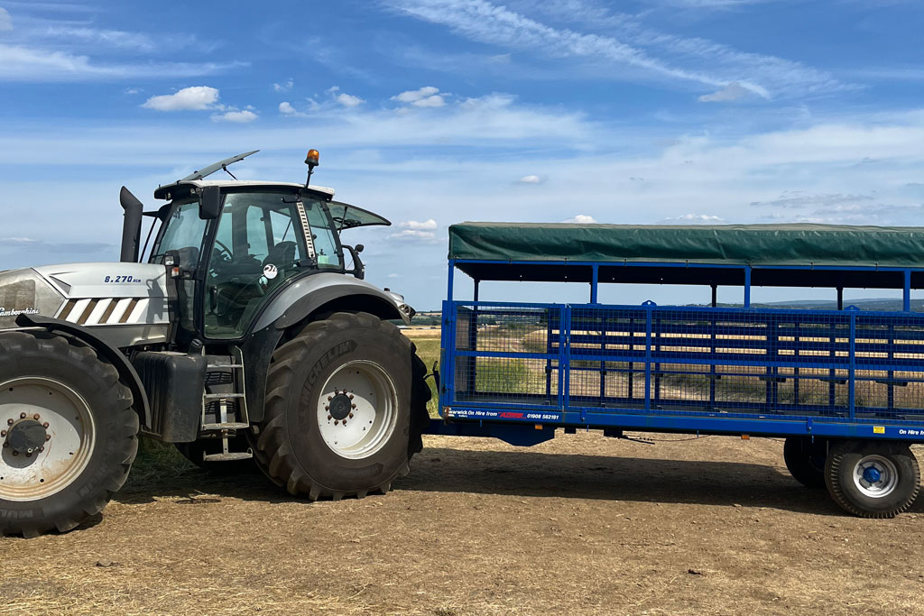 Tractor on Diddly Squat farm