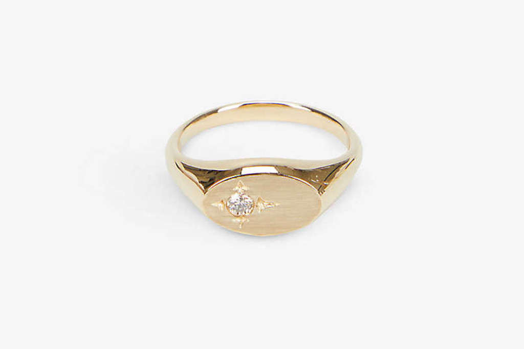Gold signet ring