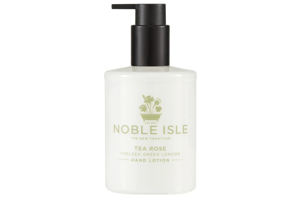 White bottle with black pump