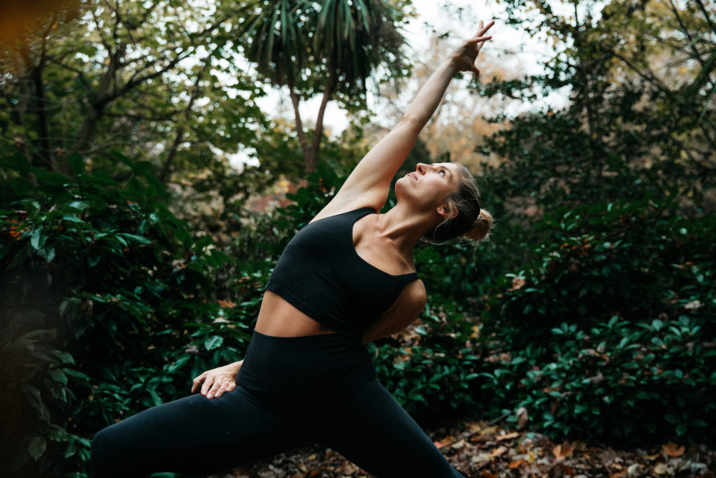 Yoga in the forest