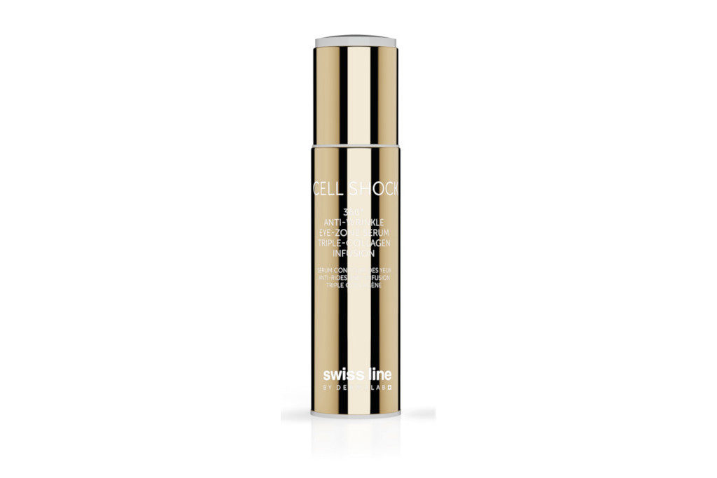 Gold tube of eye serum