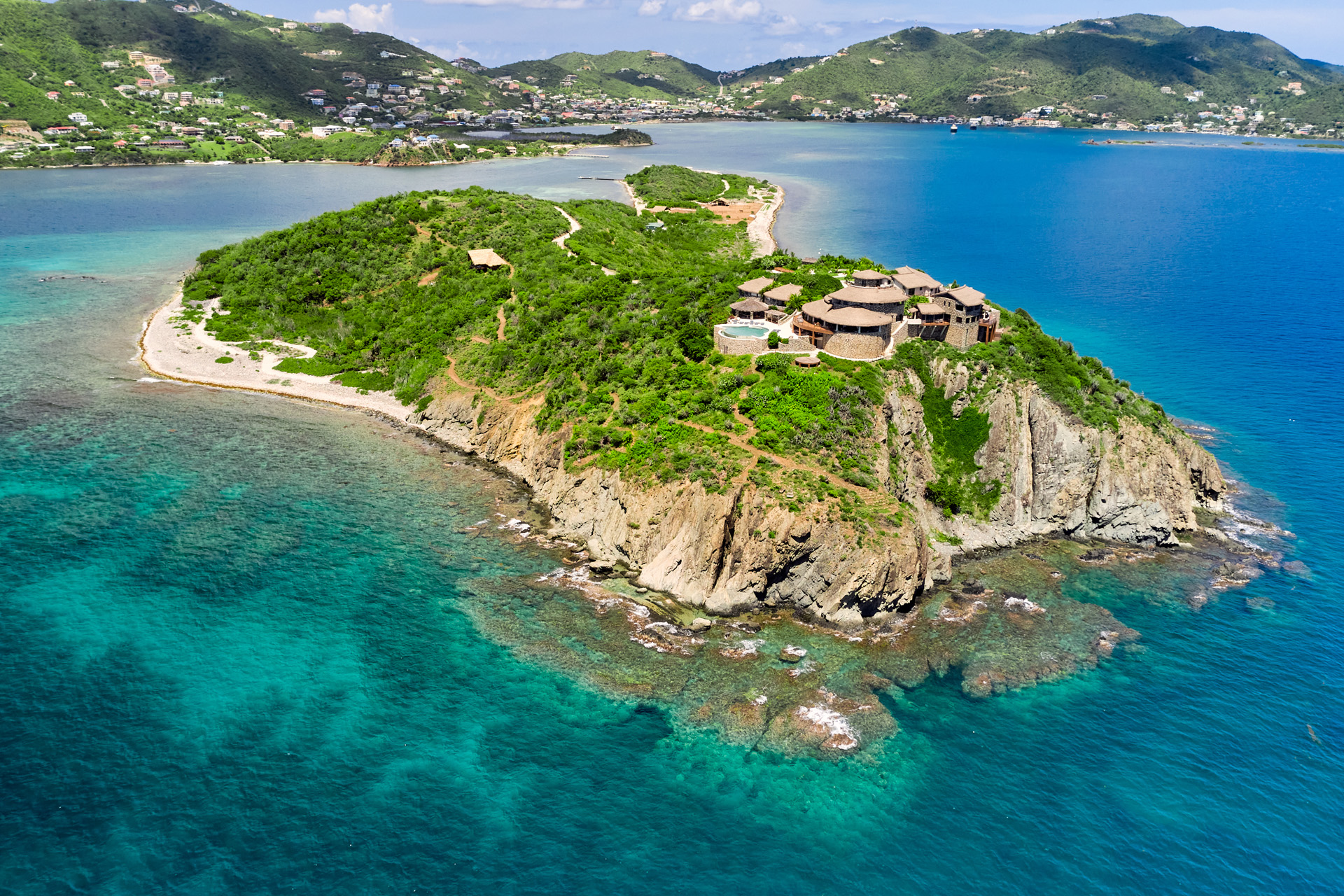 british virgin islands aerial shot