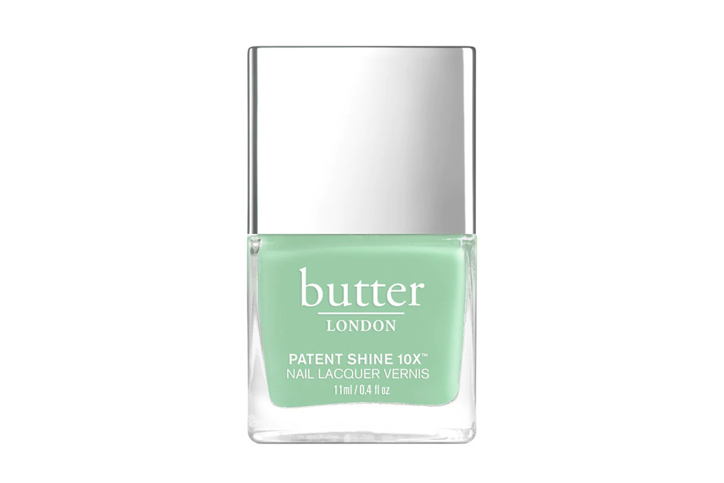 Bottle of green nail varnish