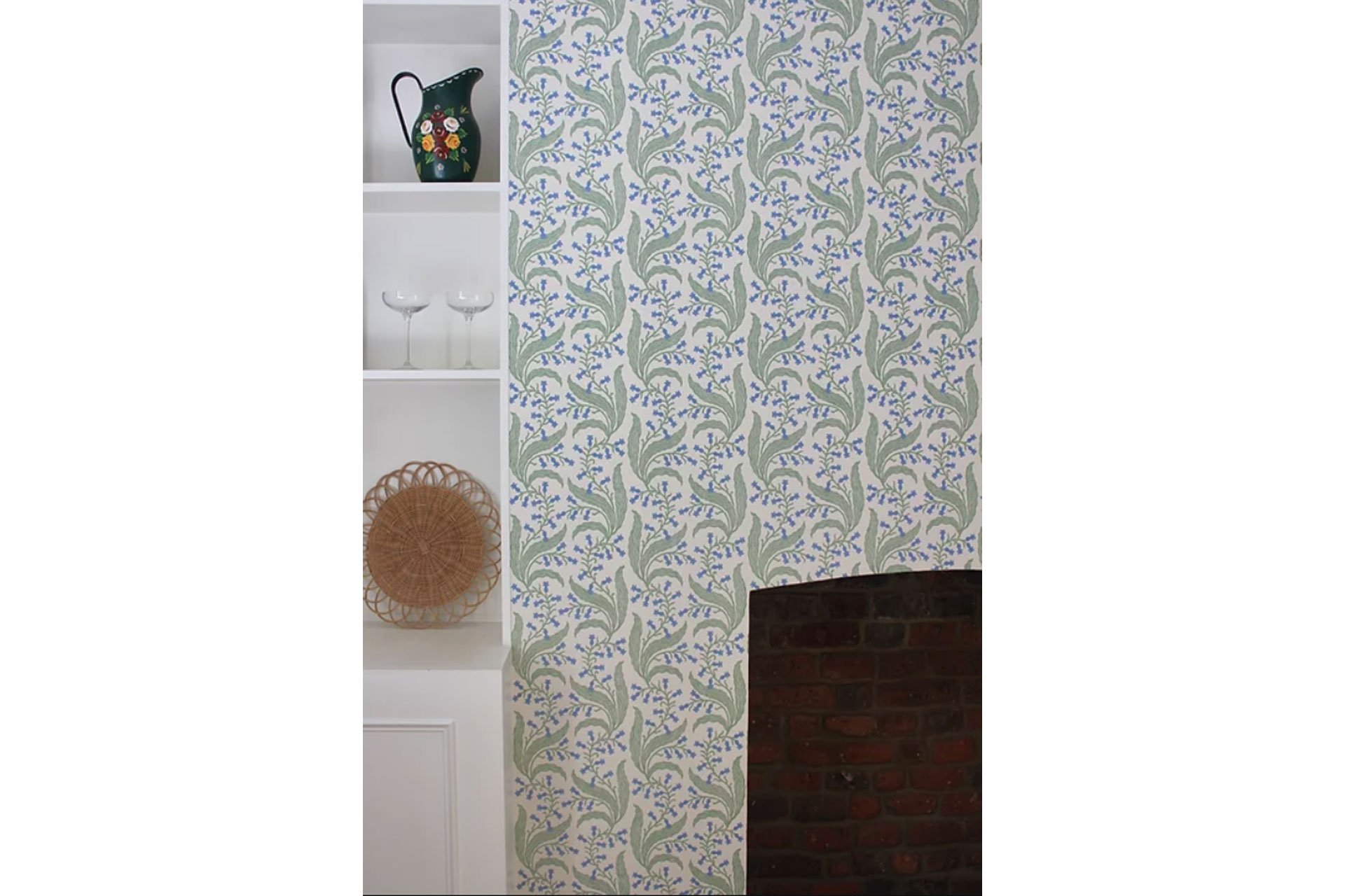 Bluebell Wallpaper in a living room