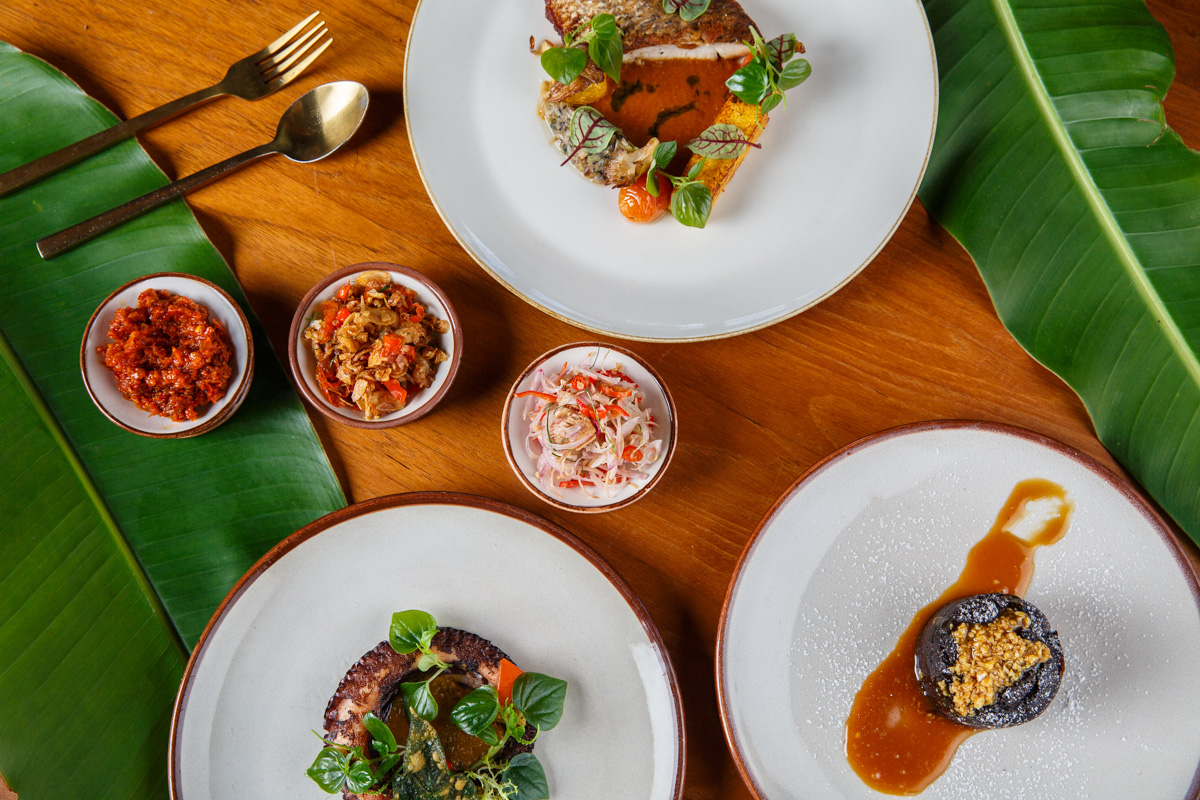 Dishes on a wooden table