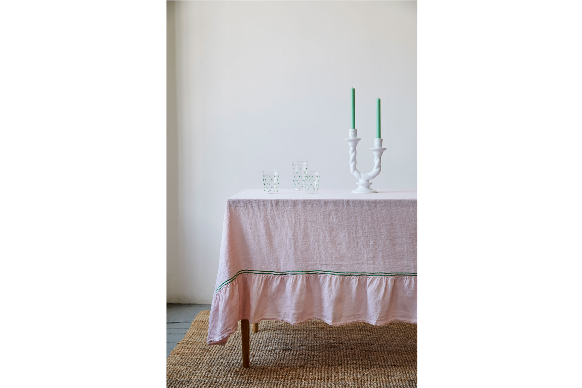Issy Granger Pink and Green Tablecloth