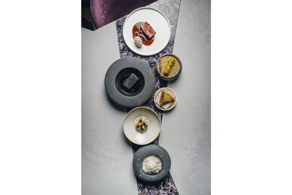 Six course tasting menu at Amethyst