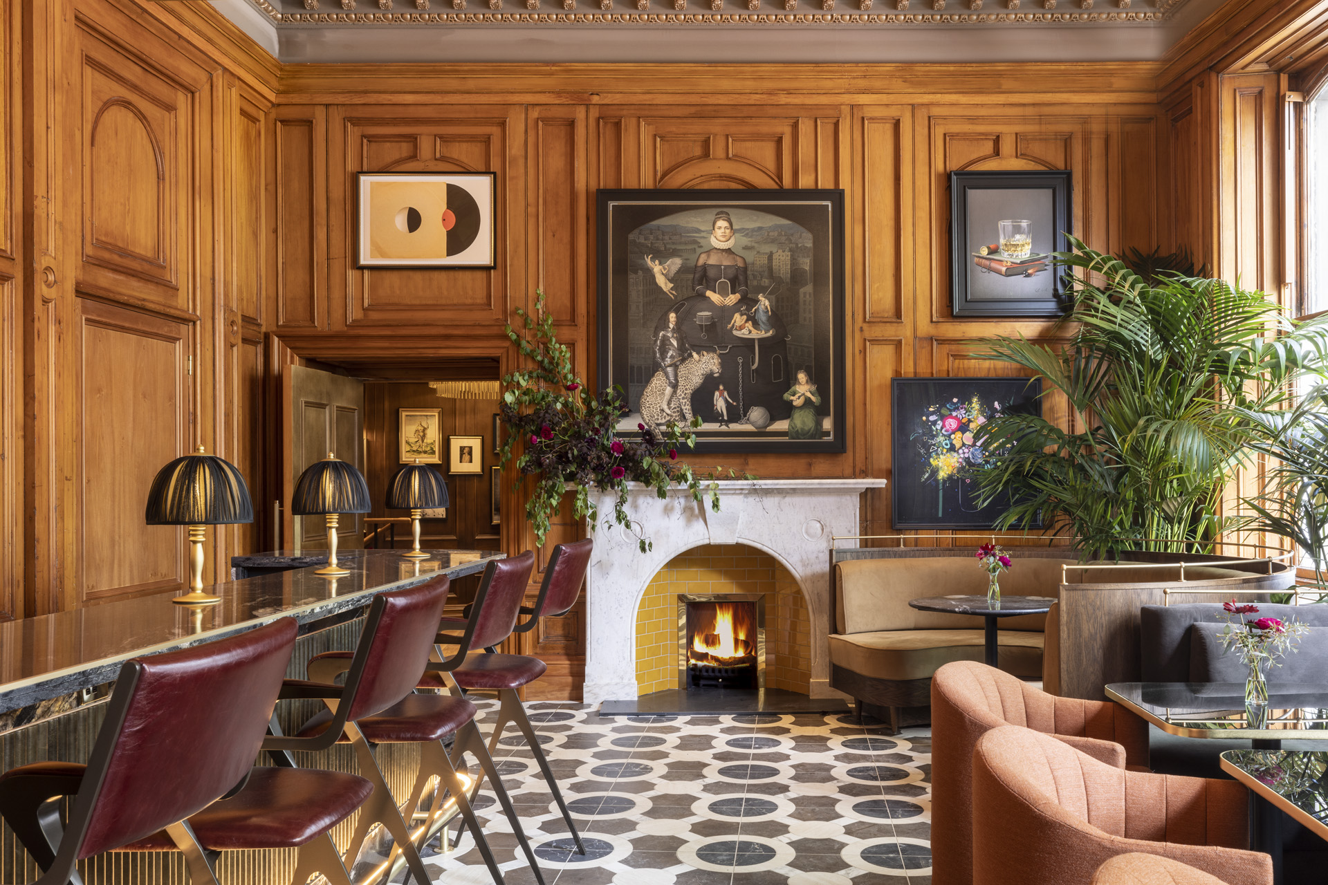 Commons Club Bar Lounge at Virgin Hotels Edinburgh