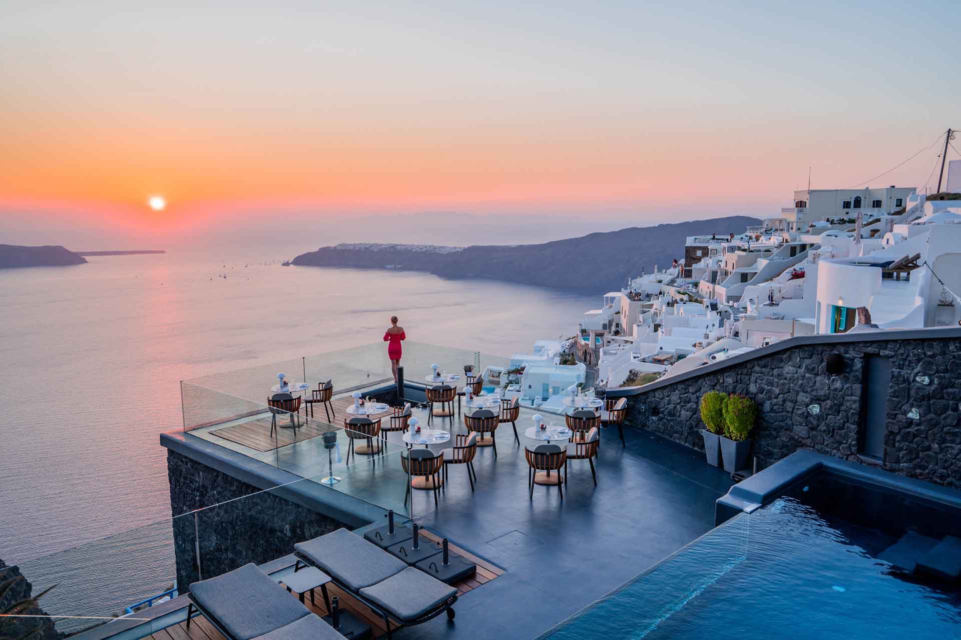 Kivotos Santorini sunset