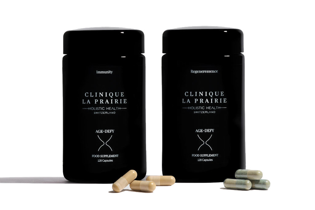 Black bottles with supplements