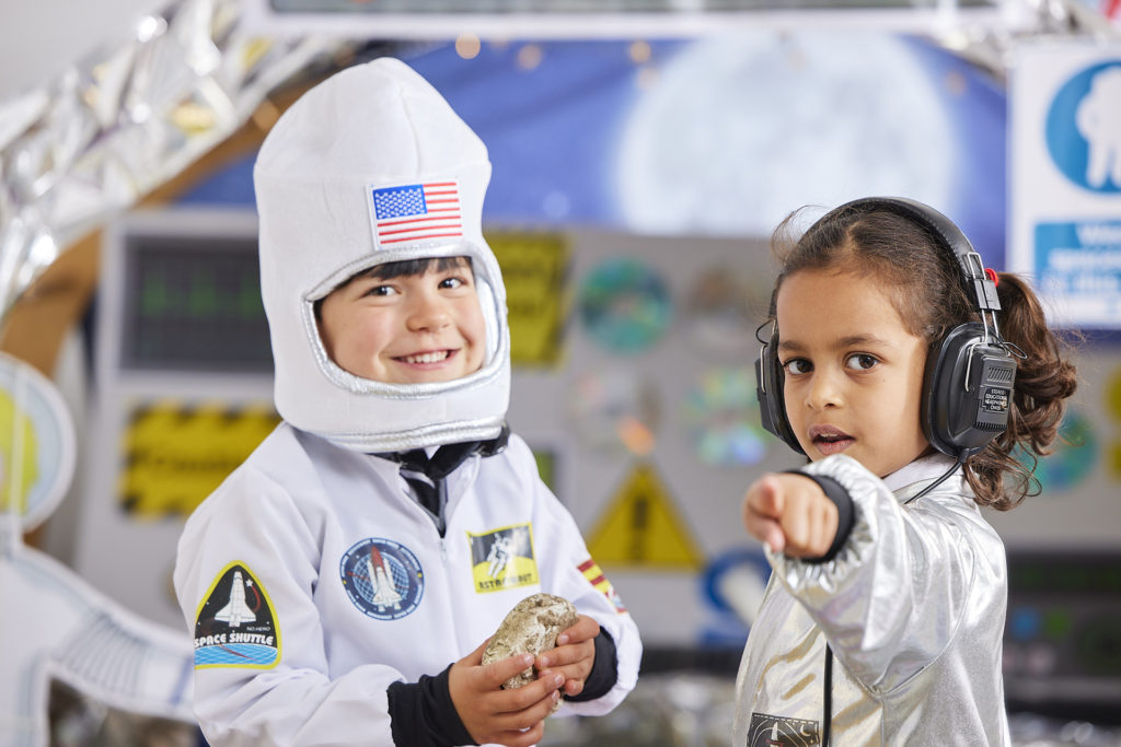 Downsend Young Students Dressed as Astronauts