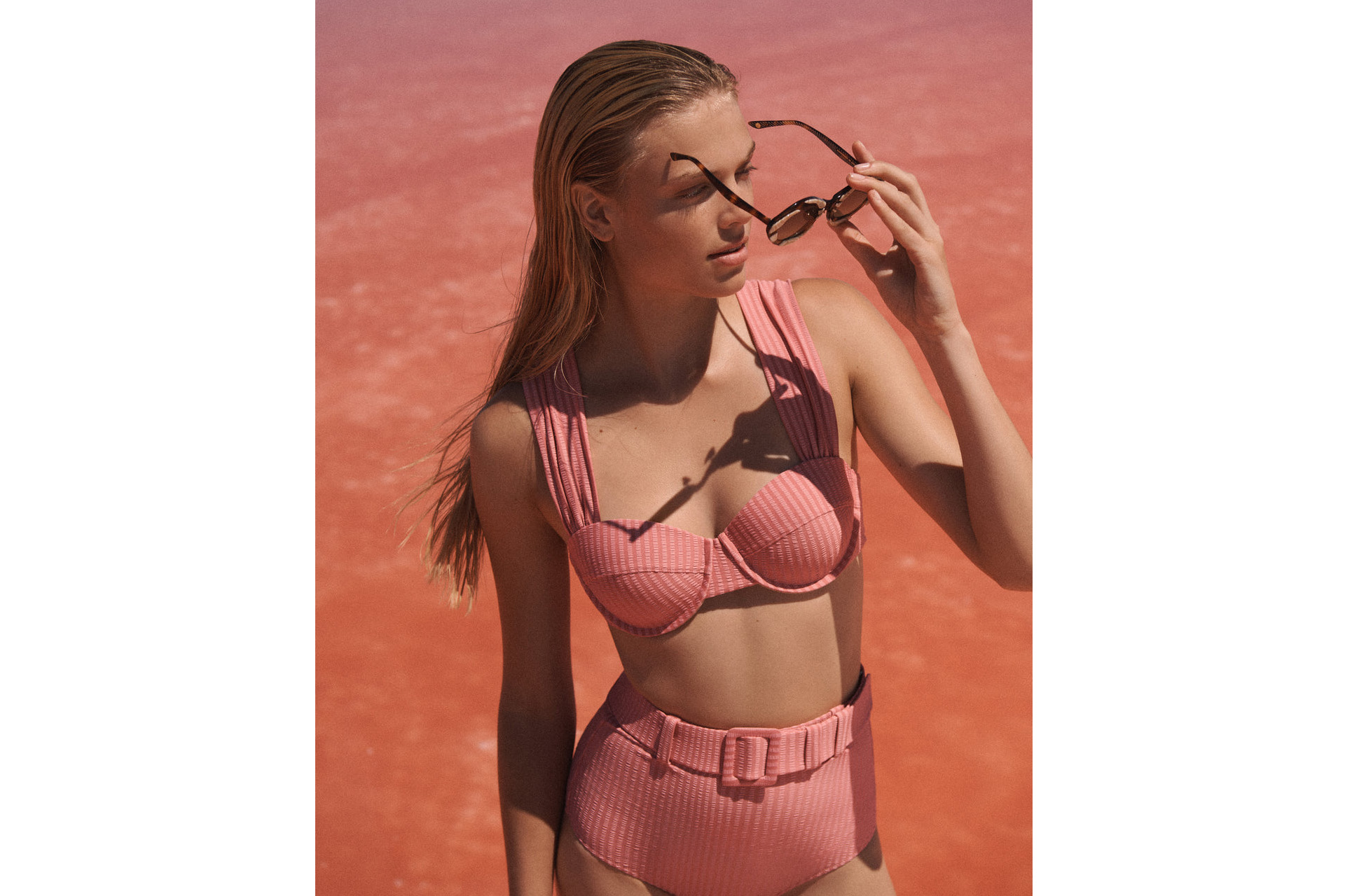 Model wearing Evarae bikini