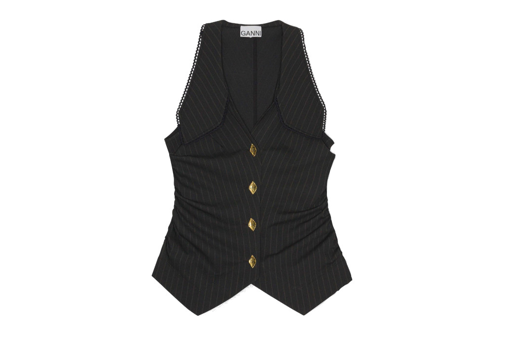 Black striped waistcoat