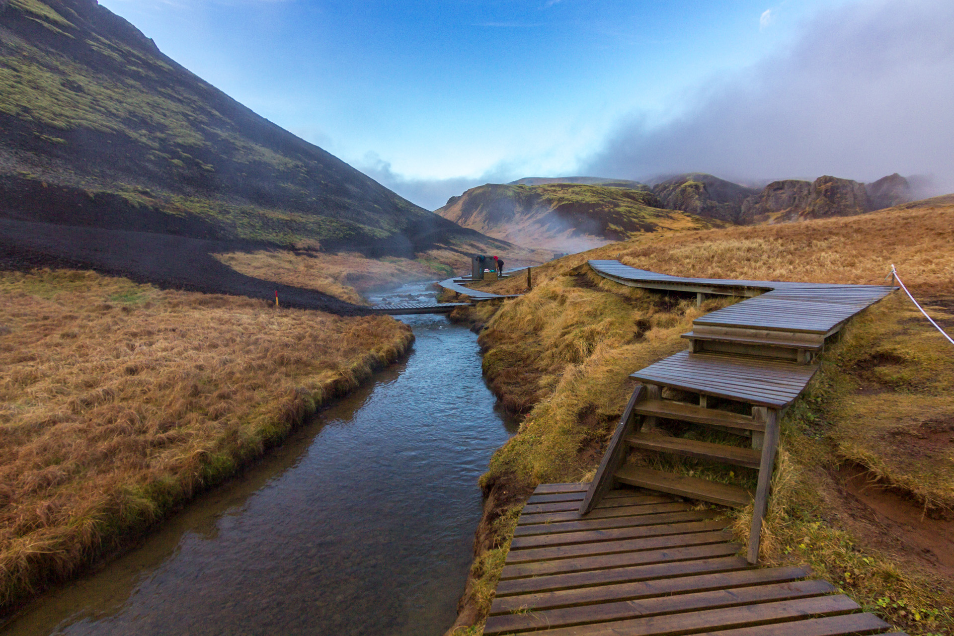 Reykjadalur hot spring thermal river (Hveragerði, Iceland)