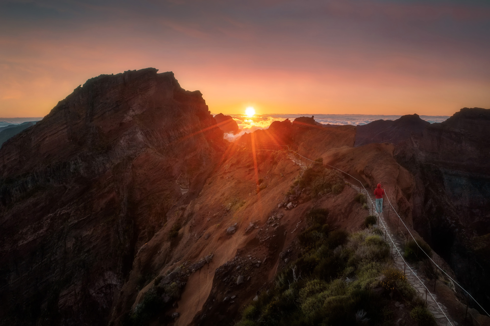 Pico Arieiro to Ruivo hike on Madeira, Portugal , post processed using exposure bracketing