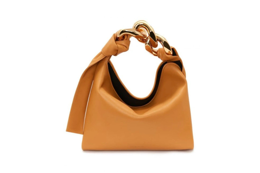Orange chain handle bag