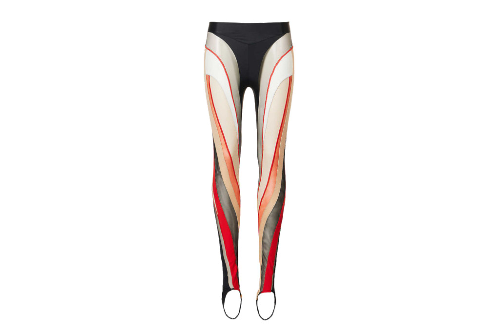 Red and black mesh legging