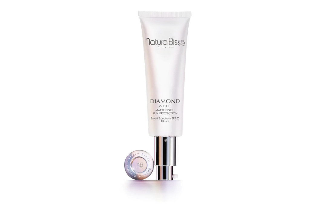 Metallic silver tube of SPF