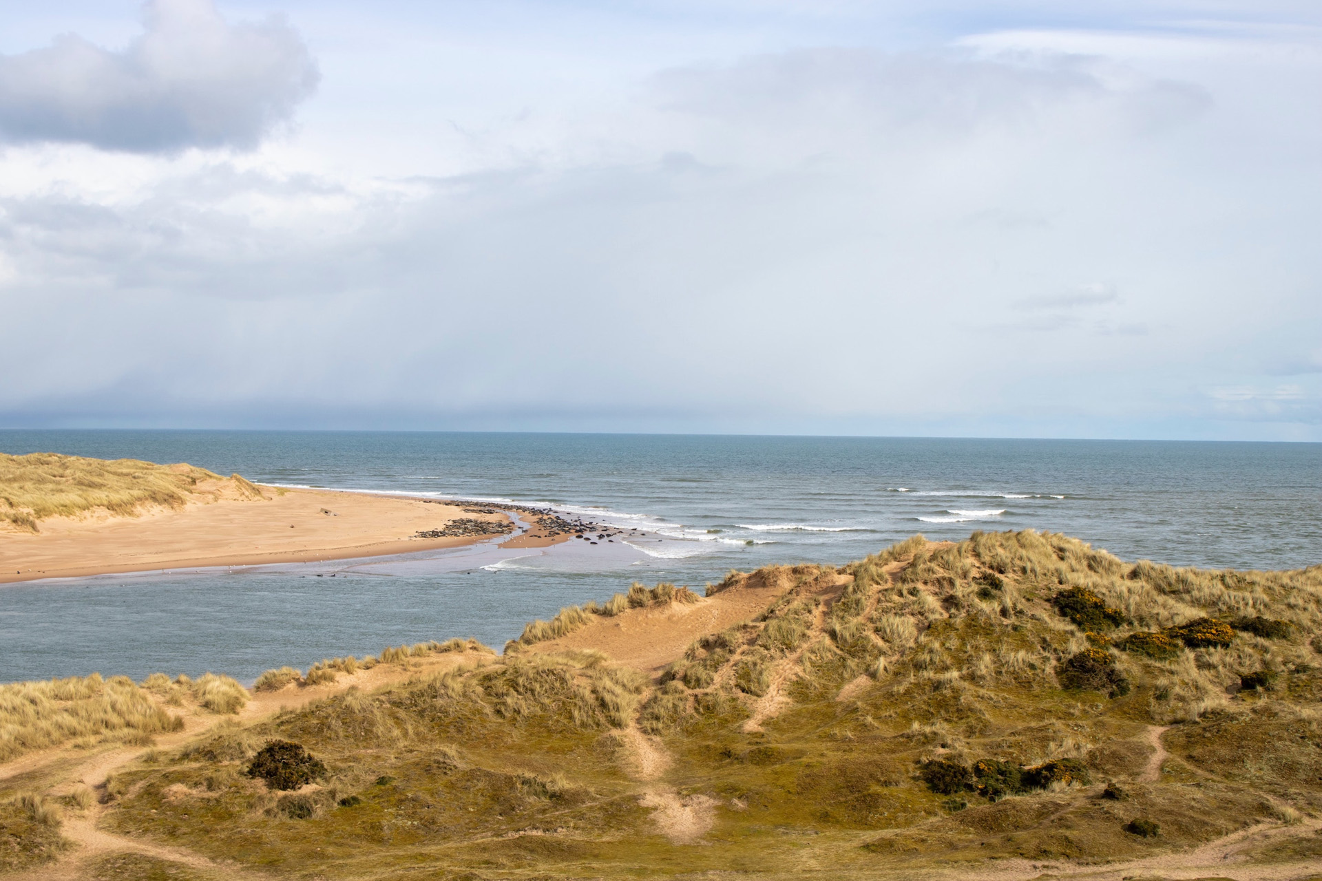 panoramic shot of Scottish beach