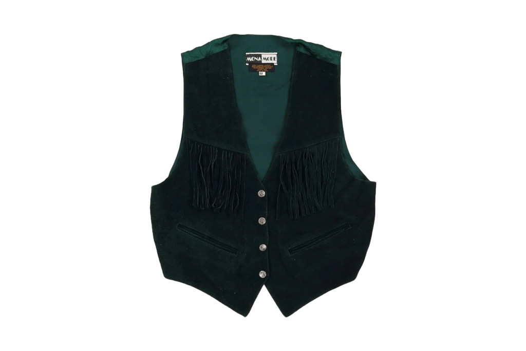 Vintage greens suede waistcoat