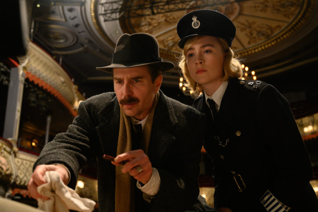 Sam Rockwell and Saoirse Ronan in costume