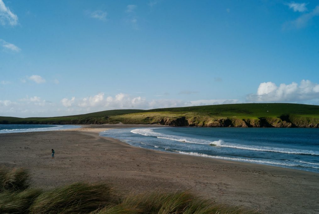 the sea lapping onto the shore